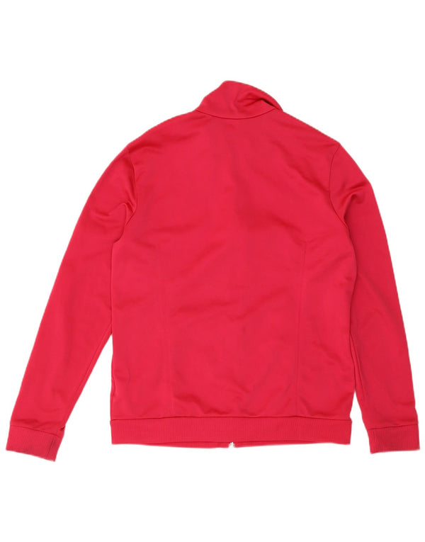 Adidas Womens Tracksuit Top Jacket UK 12/14 Médio Rosa Poliéster Esportes