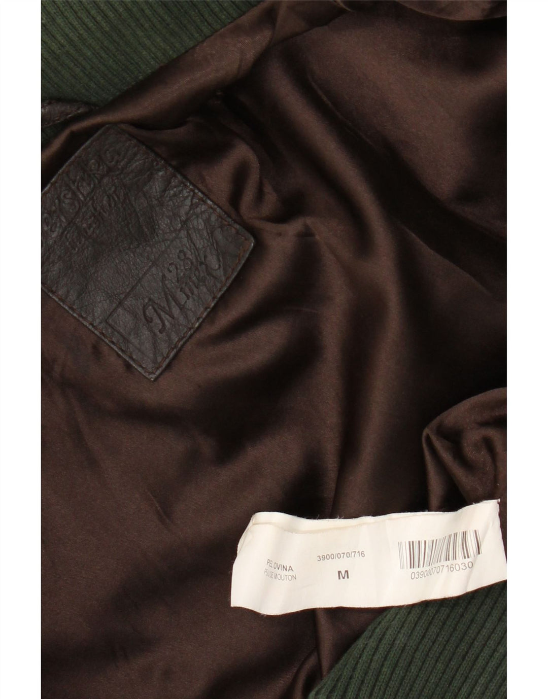 Jaqueta feminina de couro bomber Bershka Reino Unido 12 couro marrom médio