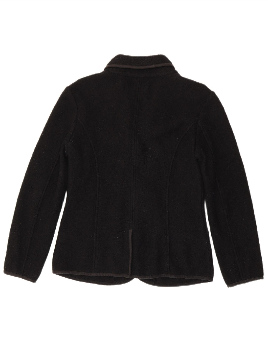 Jaqueta blazer feminina Woolrich com 4 botões Reino Unido 14 grande lã preta