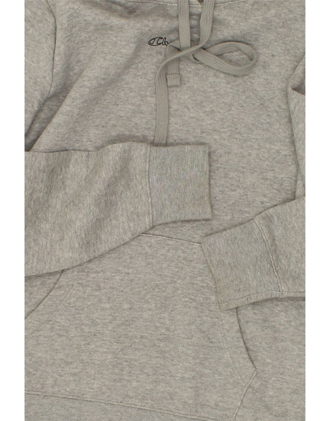 CHAMPION Womens Graphic Hoodie Jumper UK 10 Small Grey Cotton Vintage Champion and Second-Hand Champion from Messina Hembry 