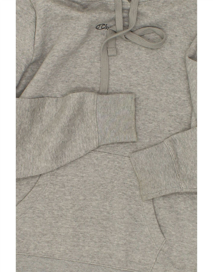 CHAMPION Womens Graphic Hoodie Jumper UK 10 Small Grey Cotton Vintage Champion and Second-Hand Champion from Messina Hembry 