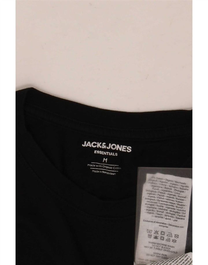 Camiseta masculina Jack & Jones Top médio algodão preto