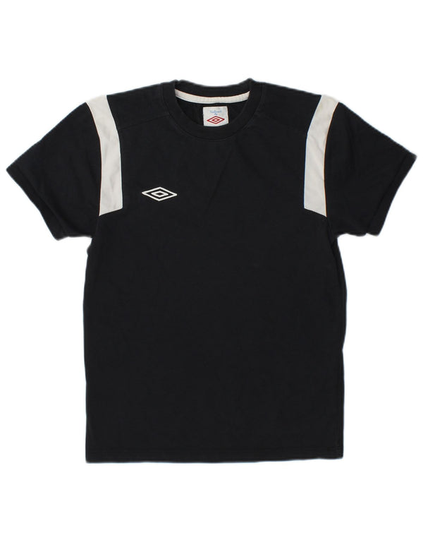 Camiseta Umbro Meninos Top 9-10 Anos Médio Preto Colorblock Algodão