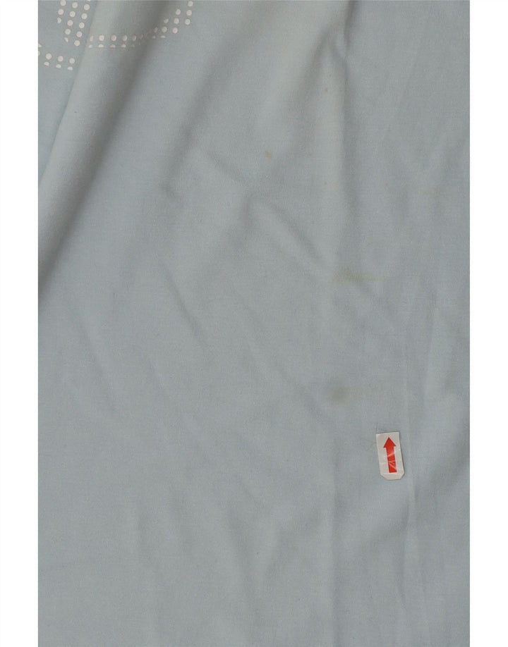Fila Mens Graphic T-Shirt Top Pequeno Algodão Azul
