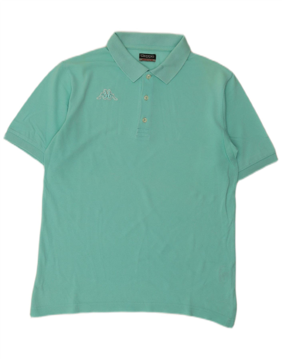Camisa polo masculina KAPPA algodão turquesa médio