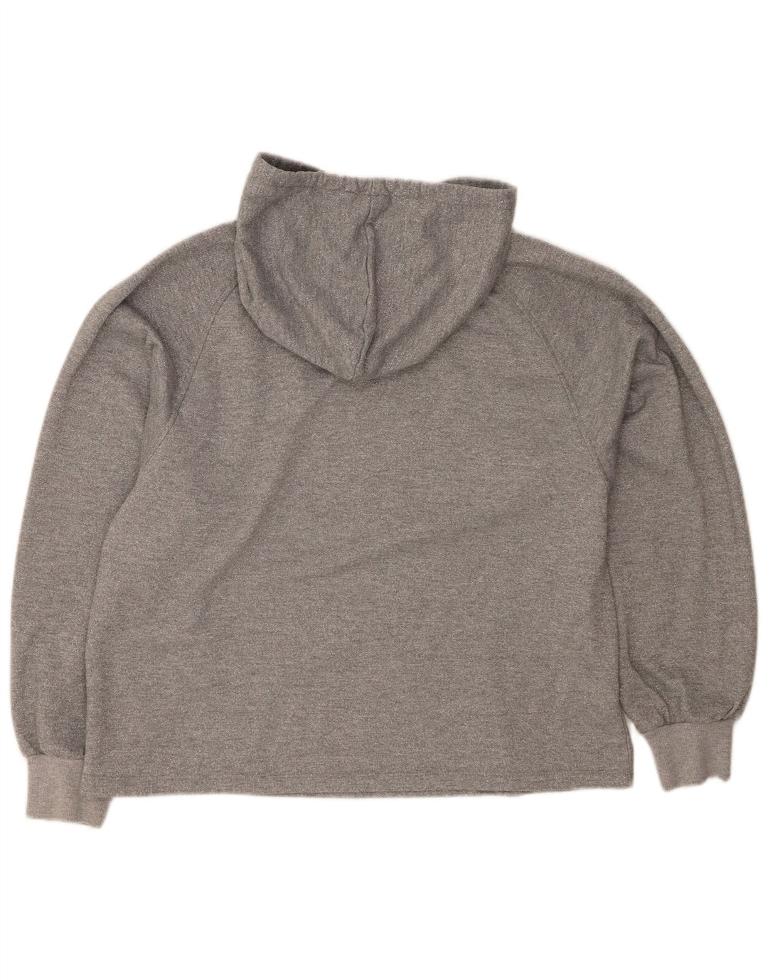 Suéter feminino DKNY com capuz grande e gráfico UK 14 poliéster cinza médio