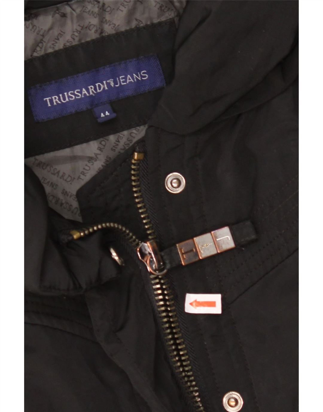 Casaco corta-vento feminino TRUSSARDI JEANS IT 44 poliéster preto médio