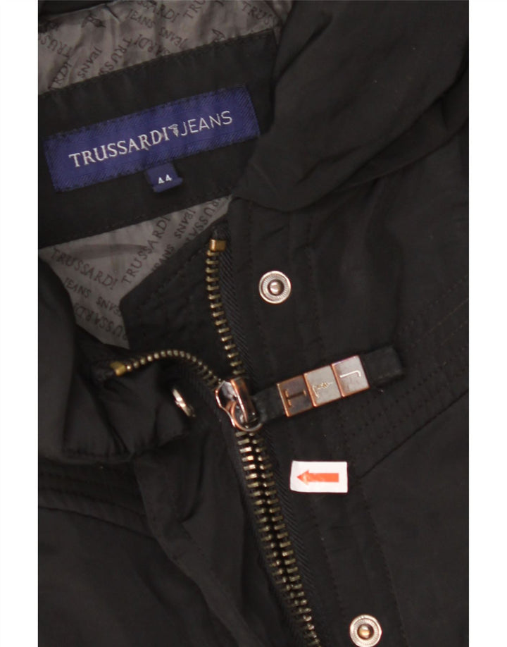 Casaco corta-vento feminino TRUSSARDI JEANS IT 44 poliéster preto médio