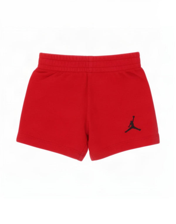 Shorts esportivos Jordan para bebês meninas 12-18 meses algodão vermelho