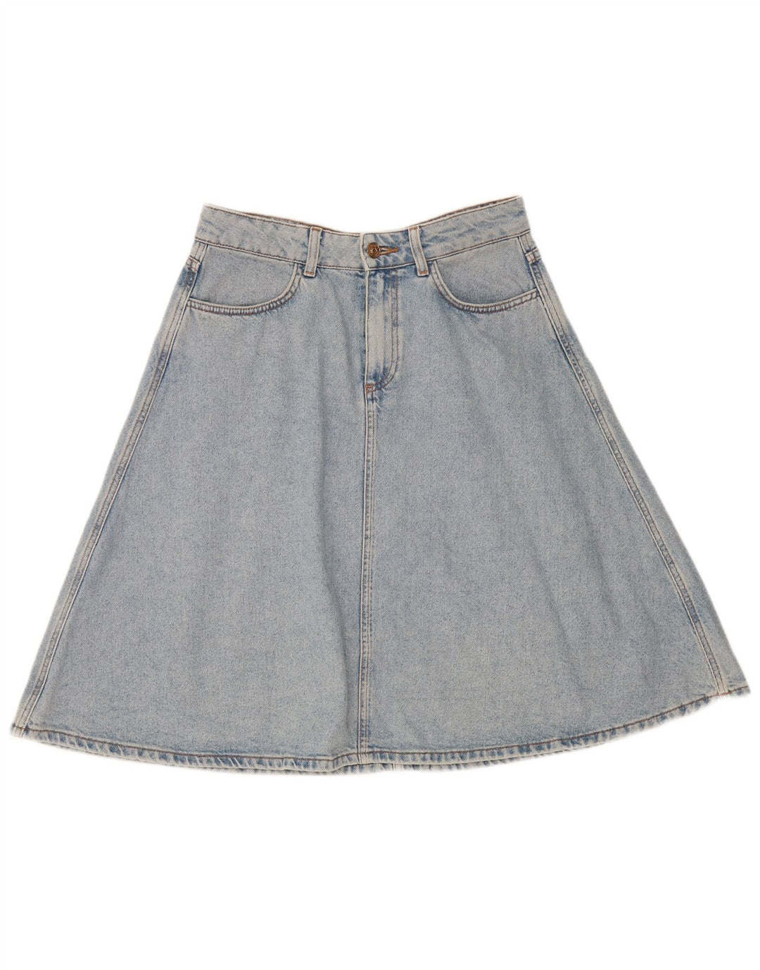 Saia jeans feminina Zara médio W28 azul