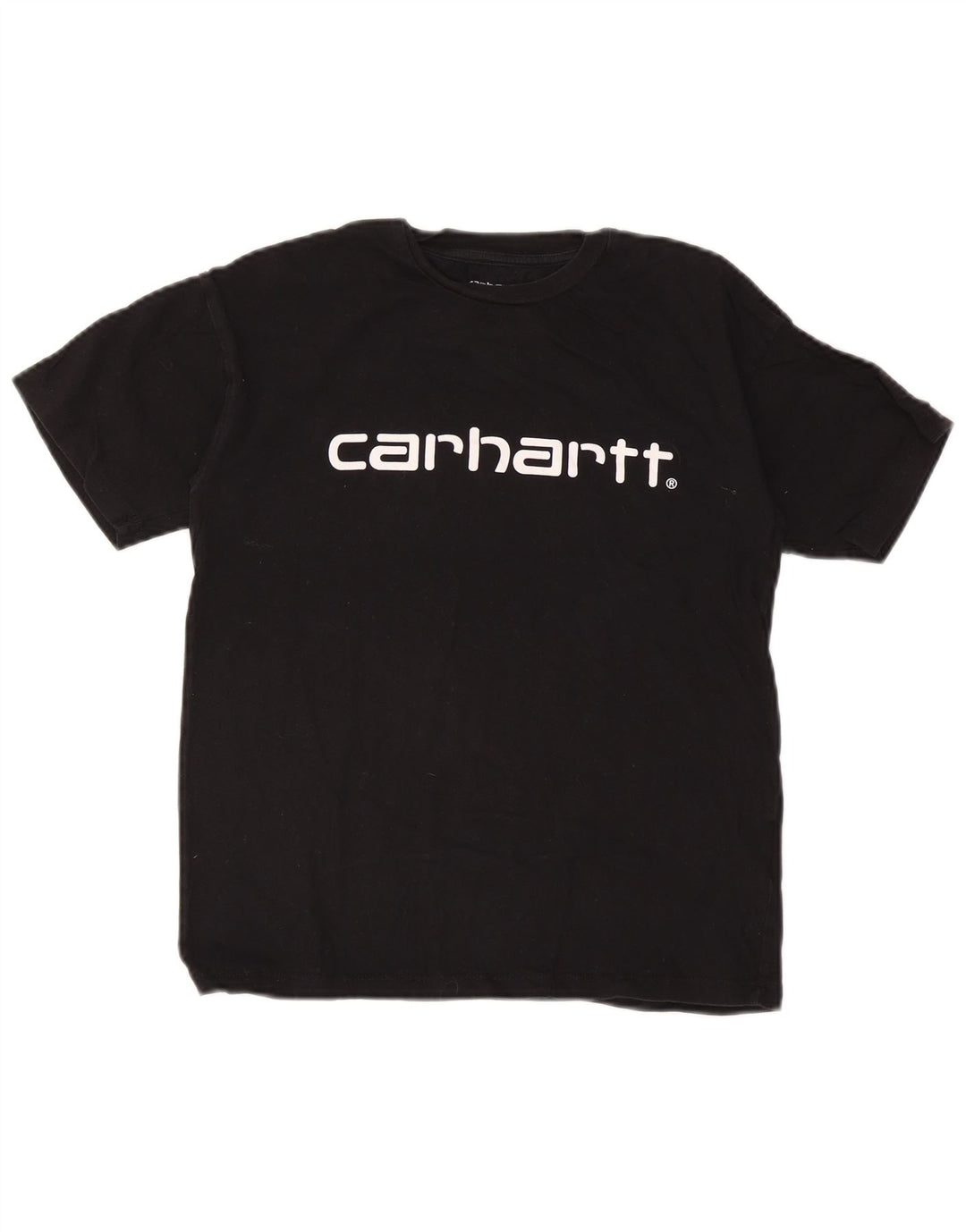 Carhartt Camiseta masculina gráfica top pequeno algodão preto