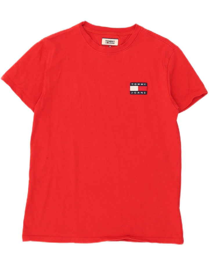 TOMMY HILFIGER Camiseta masculina top pequeno algodão vermelho