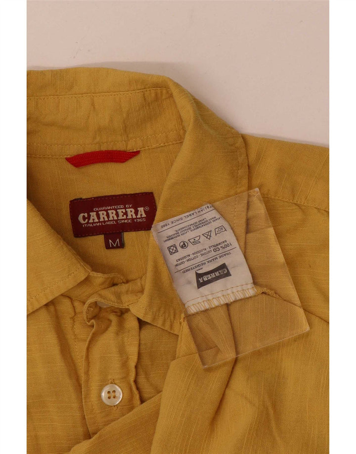 Camisa masculina Carrera médio algodão amarelo