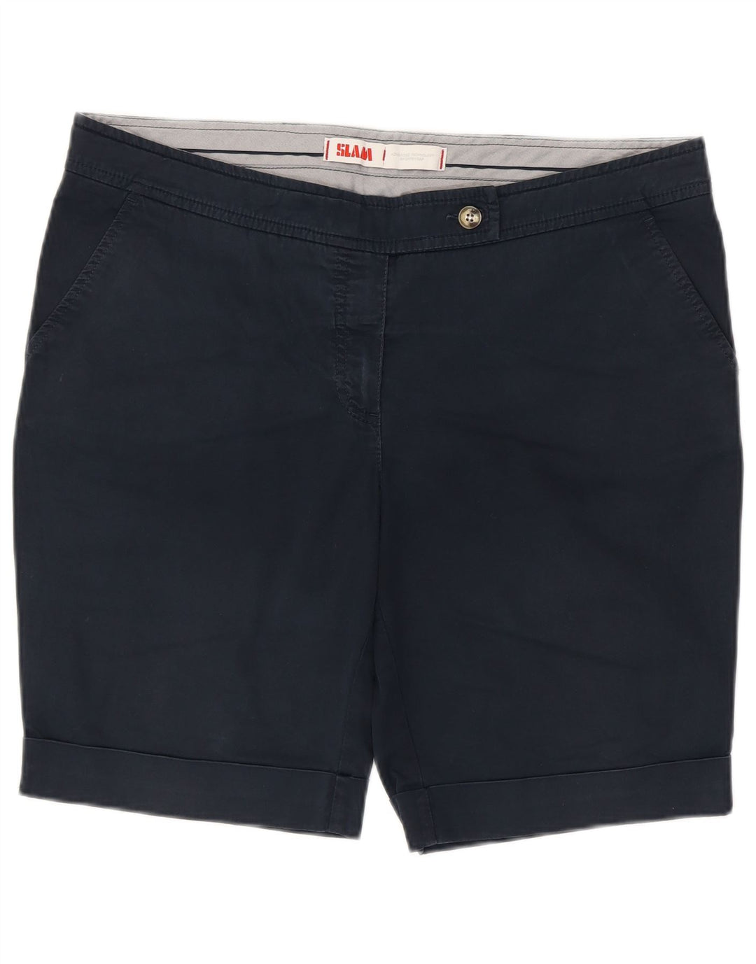 Slam Mens Chino Shorts IT 48 Médio W38 Azul Marinho Algodão