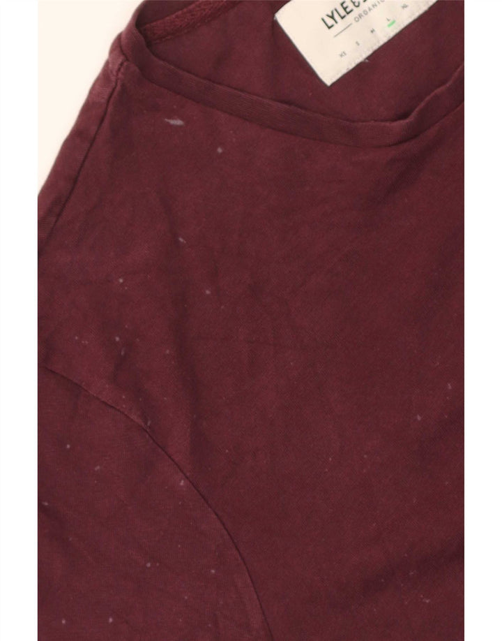 Camiseta masculina Lyle & Scott grande algodão marrom