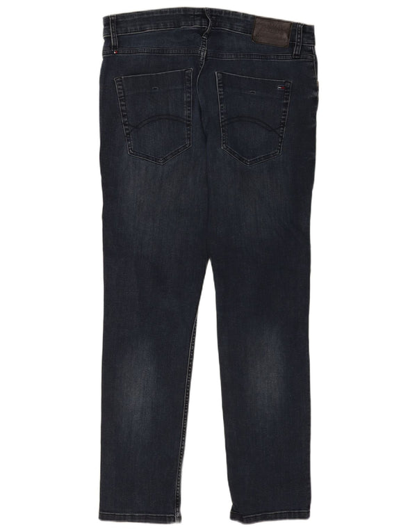 Tommy Hilfiger Masculino Scanton Slim Jeans W34 L32 Azul Marinho Algodão