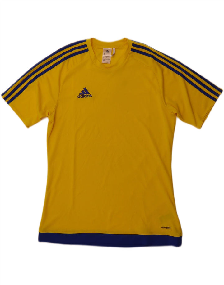 Camiseta Adidas Masculina Climalite Top Médio Poliéster Amarelo
