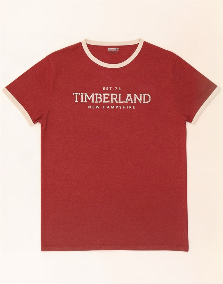 Camiseta masculina Timberland Graphic Top médio algodão marrom