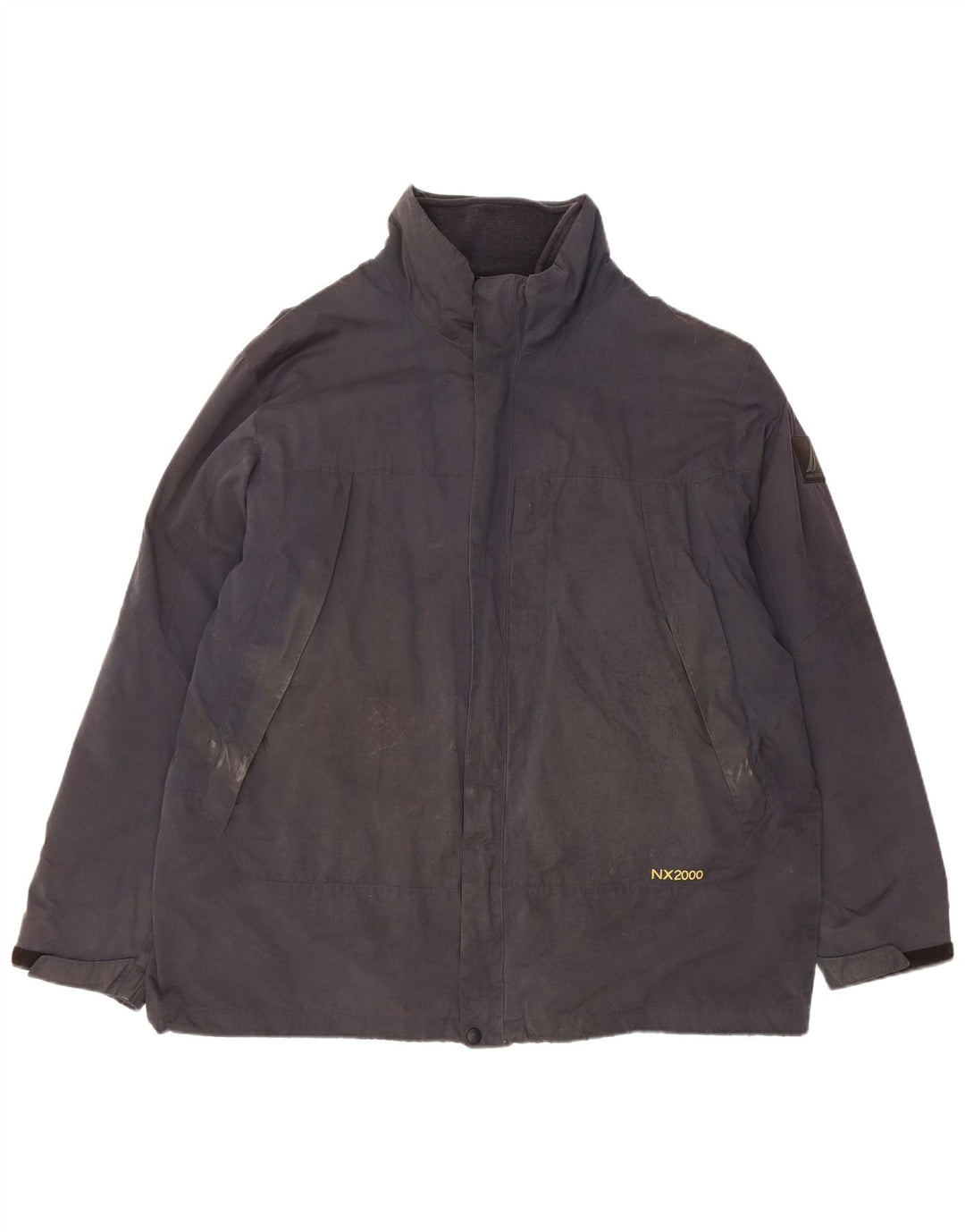 Jaqueta corta-vento masculina Nautica UK 42 XL poliéster preto