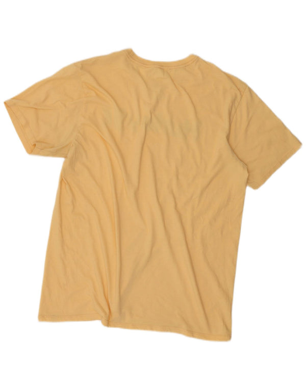 Hurley Camiseta masculina gráfica grande algodão amarelo