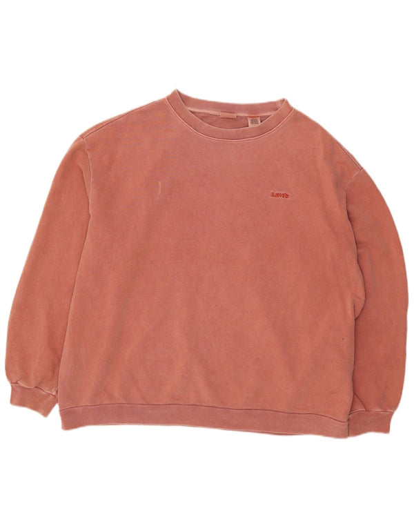 Suéter oversized feminino Levi's UK 14 algodão vermelho médio