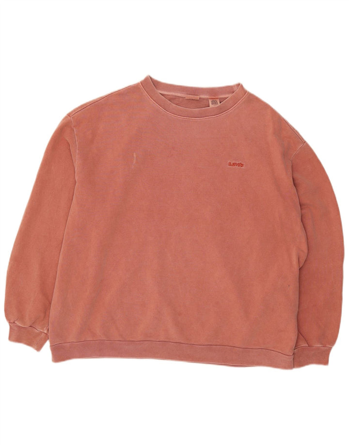 Suéter oversized feminino Levi's UK 14 algodão vermelho médio