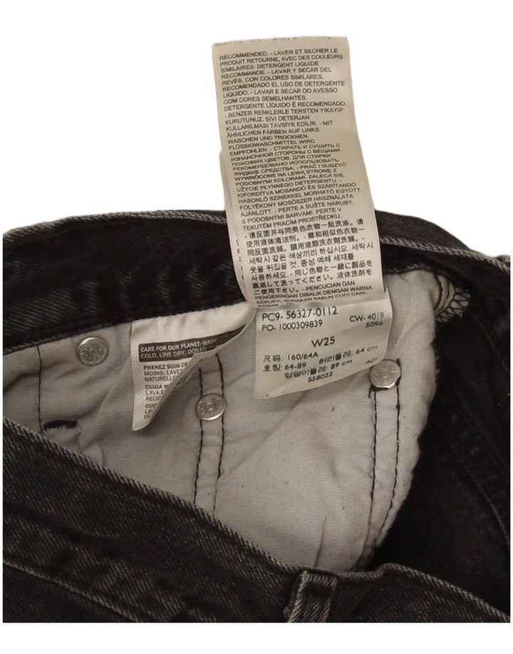 Shorts jeans feminino Levi's 501 W25 XS algodão cinza