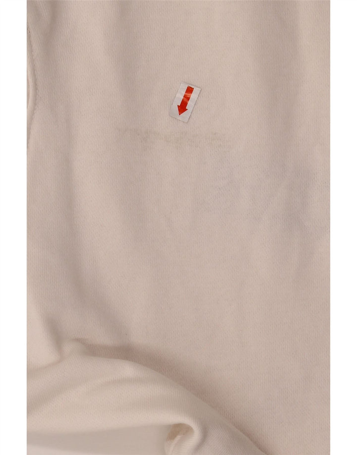 Suéter com capuz gráfico feminino TOMMY HILFIGER UK 12 médio branco