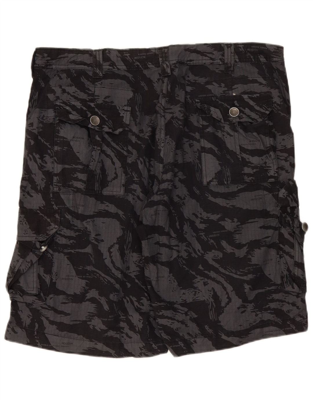 Billabong masculino gráfico cargo shorts W40 XL camuflagem cinza