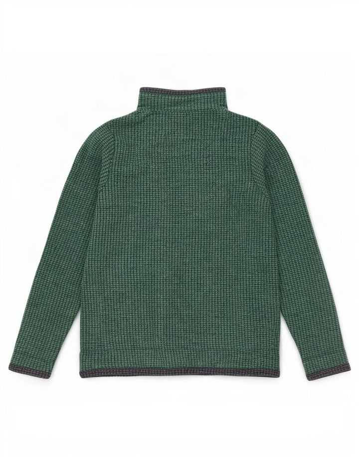 Weird Fish Womens Zip Neck Fleece Jumper Reino Unido 14 Grande Poliéster Verde