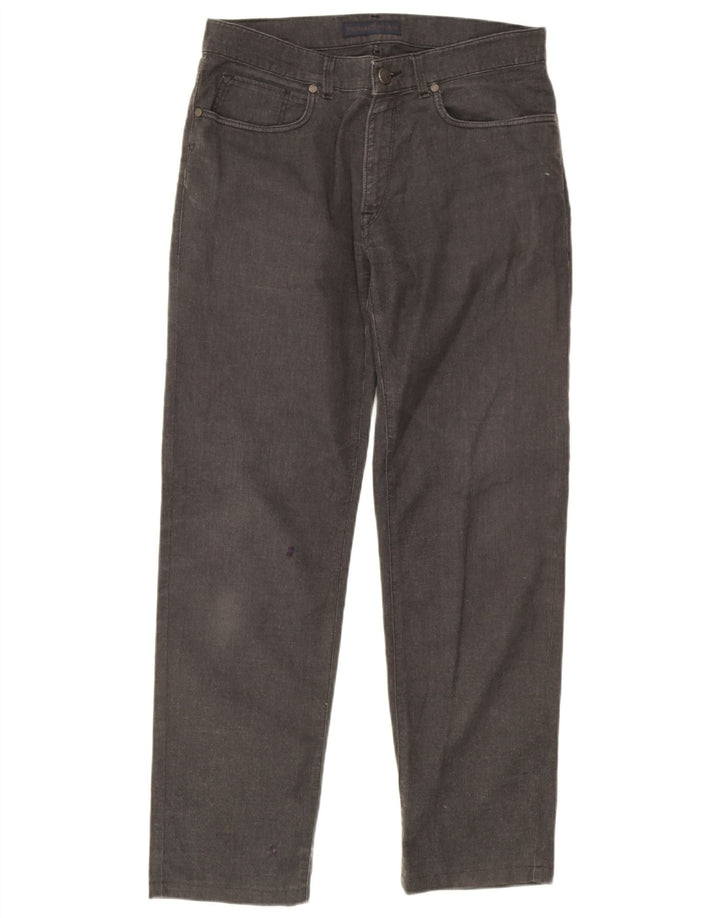 Calça casual reta masculina Trussardi W35 L30 cinza