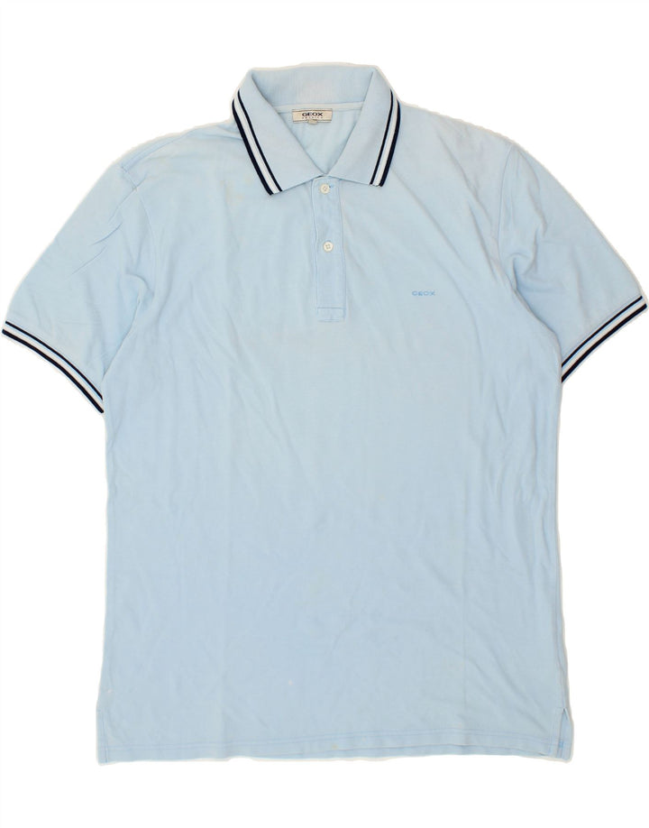 GEOX Mens Polo Shirt Large Blue Cotton Vintage Geox and Second-Hand Geox from Messina Hembry 