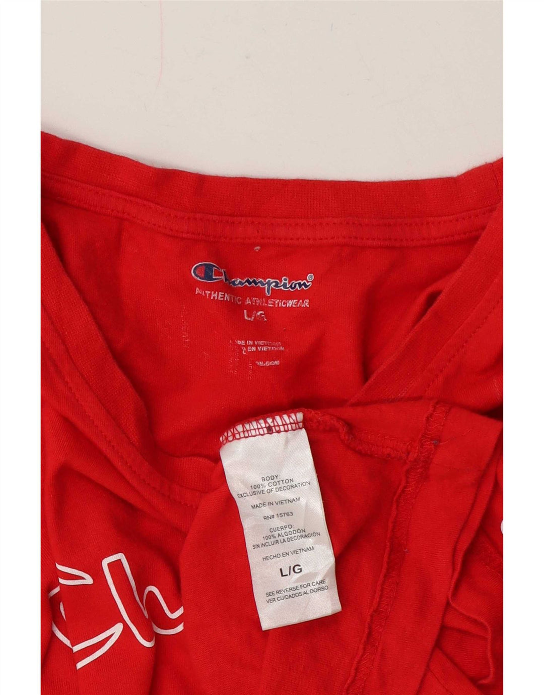 Camiseta masculina estampada Champion grande algodão vermelho