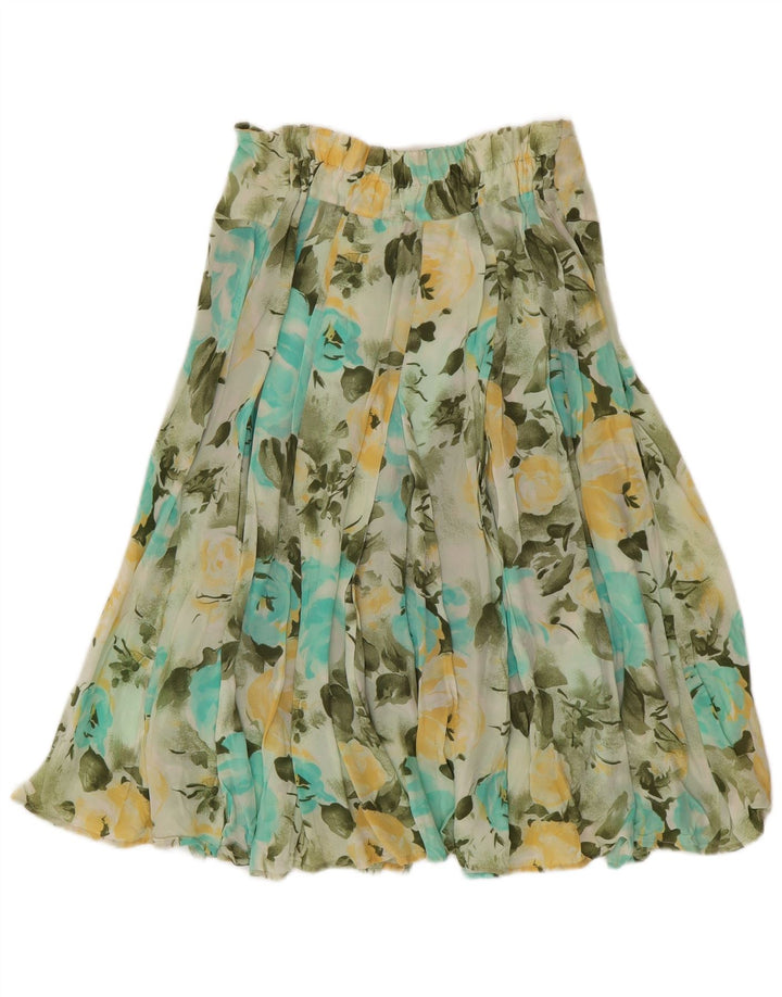 MARIA GRAZIA SEVERI Saia larga feminina IT 42 Médio W30 Verde Floral