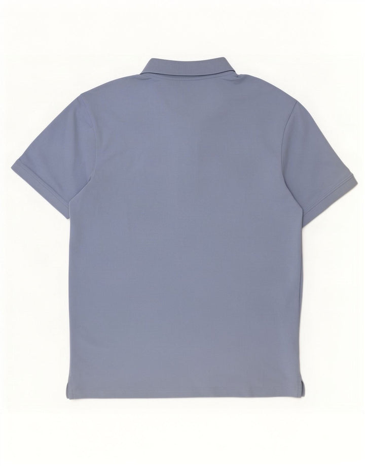 Camisa polo masculina Lyle & Scott de algodão azul médio