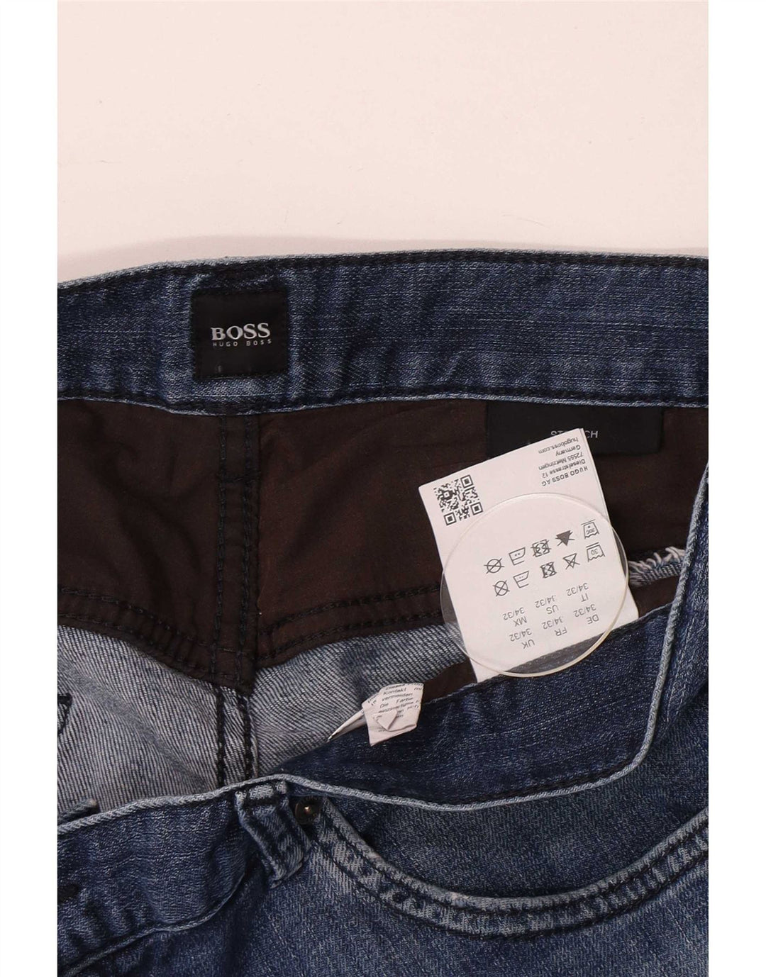 Hugo Boss Masculino Stretch Slim Jeans W34 L32 Azul Algodão