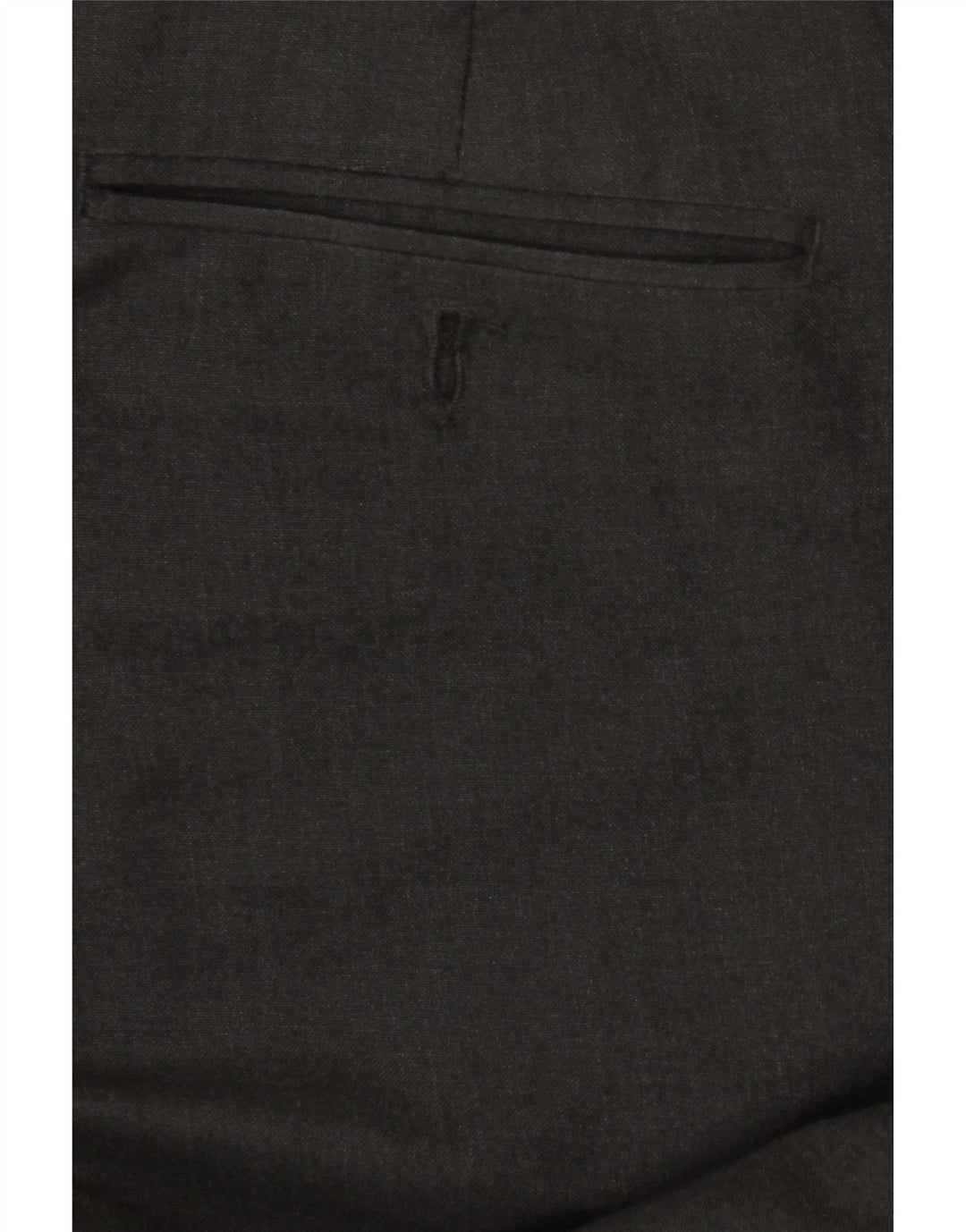 Calça masculina de terno reto sob medida Marks & Spencer W38 L31 poliéster cinza