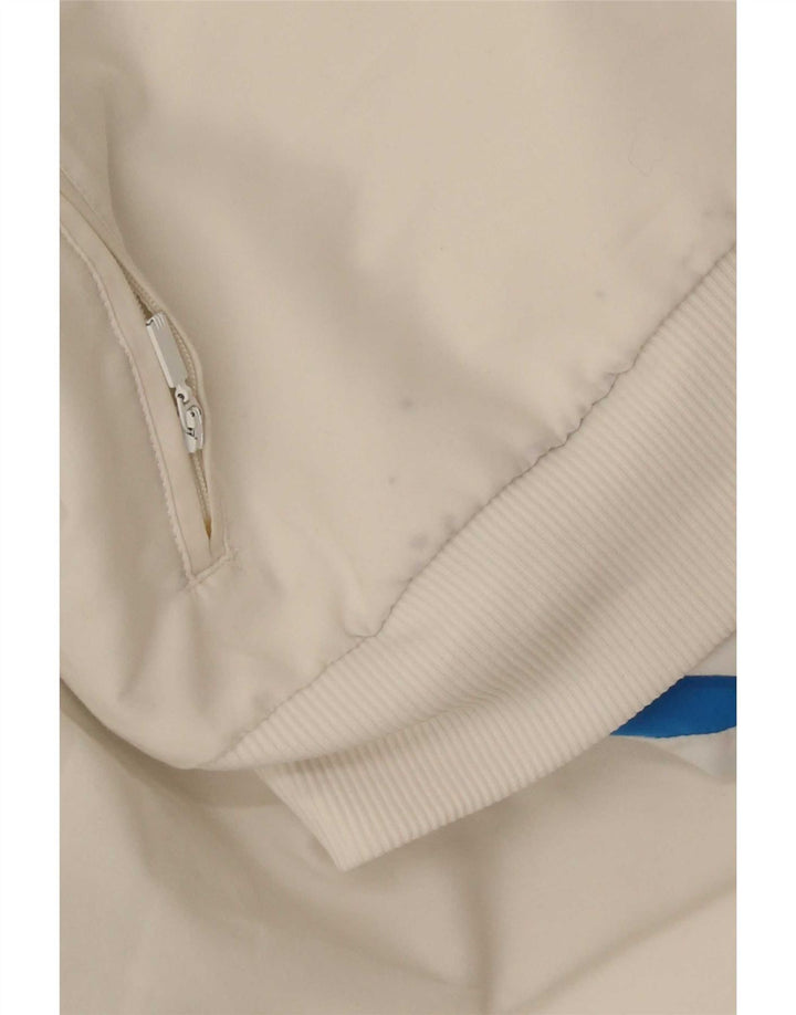 Adidas Mens Tracksuit Top Jacket Grande Branco Colorblock Poliéster
