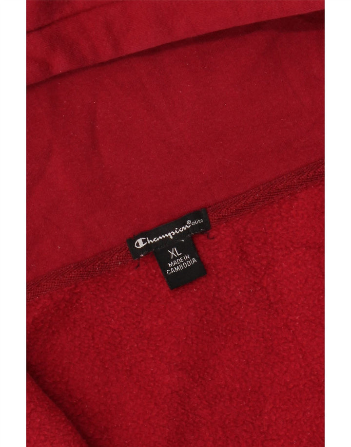 Suéter feminino com capuz e zíper CHAMPION UK 18 XL algodão vermelho