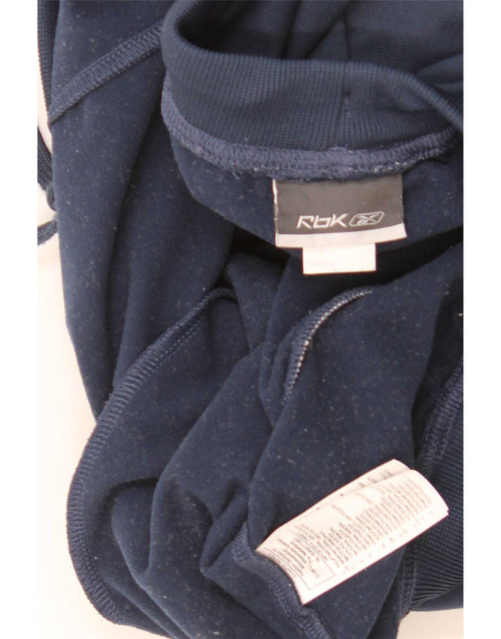 Calça de treino masculina Reebok grande poliéster azul marinho