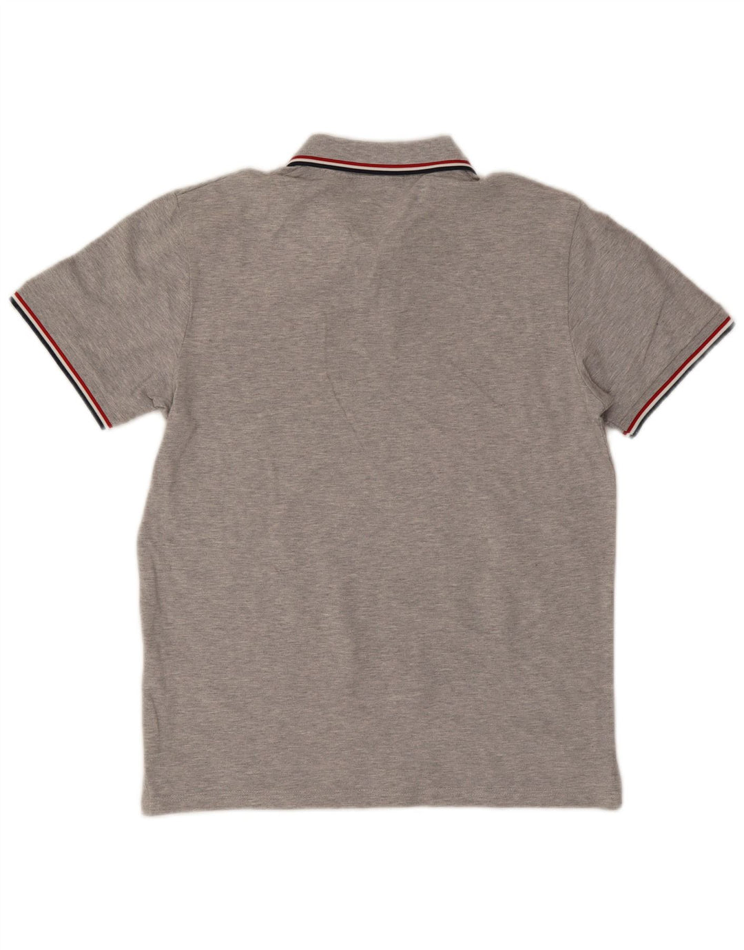 Camisa polo masculina Gant algodão listrado cinza médio