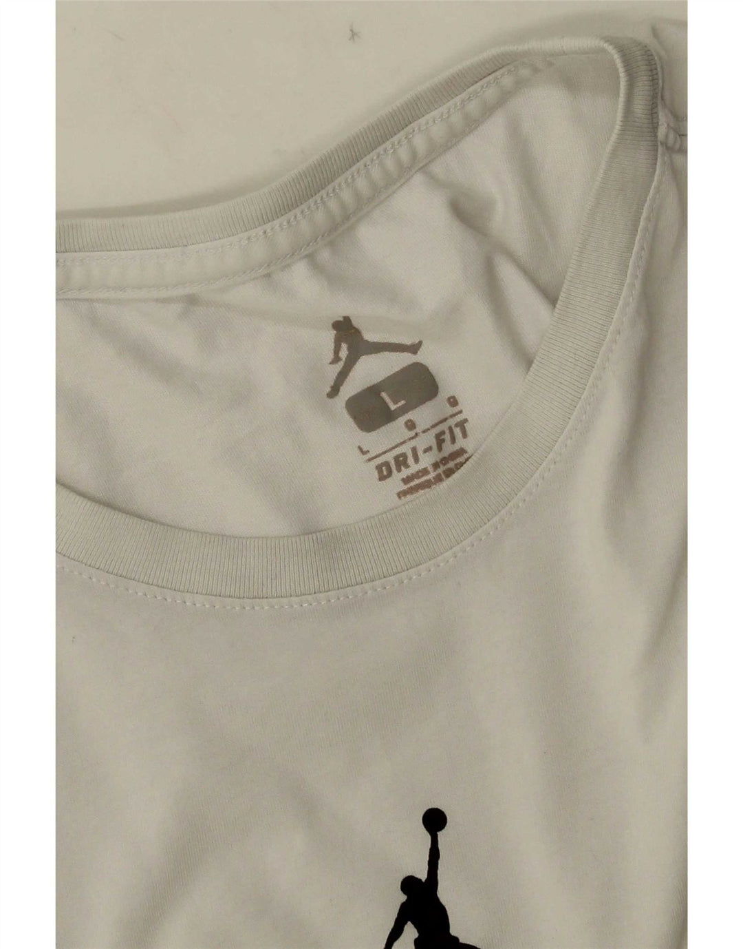 Camiseta masculina Jordan Dri Fit grande branca