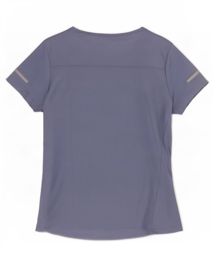 Adidas Womens Running T-Shirt Top UK 8/10 Pequeno Roxo Poliéster