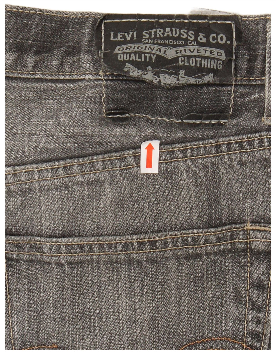 LEVI'S Masculino 505 Straight Jeans W33 L30 Algodão Cinza