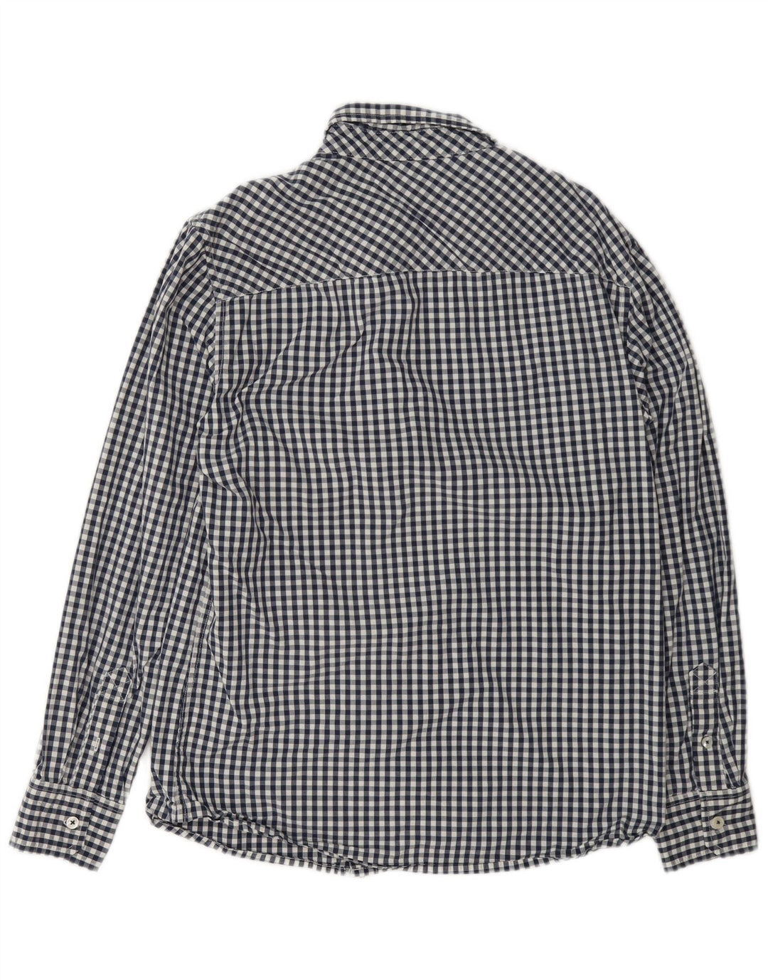Camisa masculina Mustang Slim Fit médio algodão guingão azul marinho