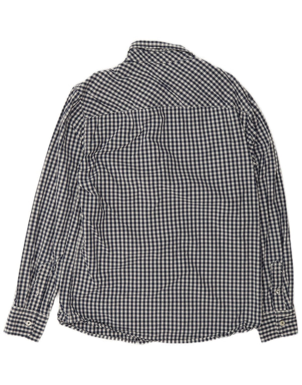 Camisa masculina Mustang Slim Fit médio algodão guingão azul marinho