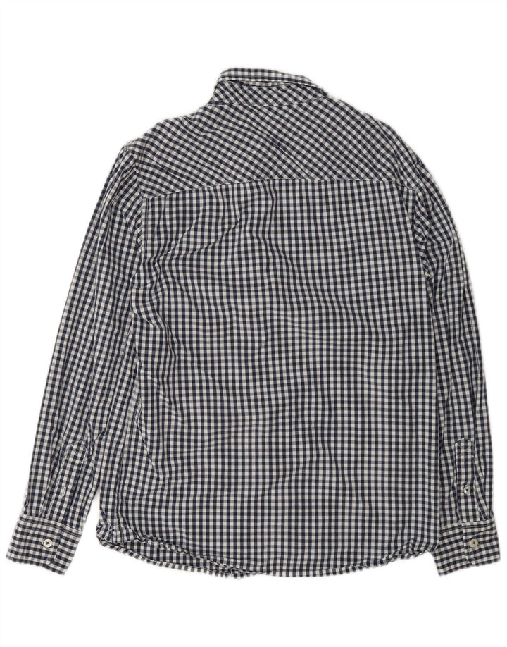 Camisa masculina Mustang Slim Fit médio algodão guingão azul marinho