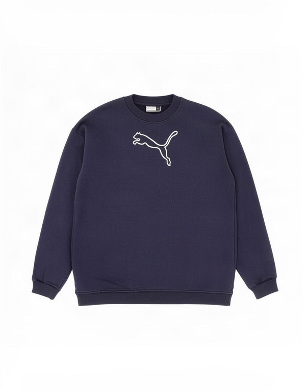 Puma Mens Graphic Moletom Jumper XL Azul Marinho Algodão