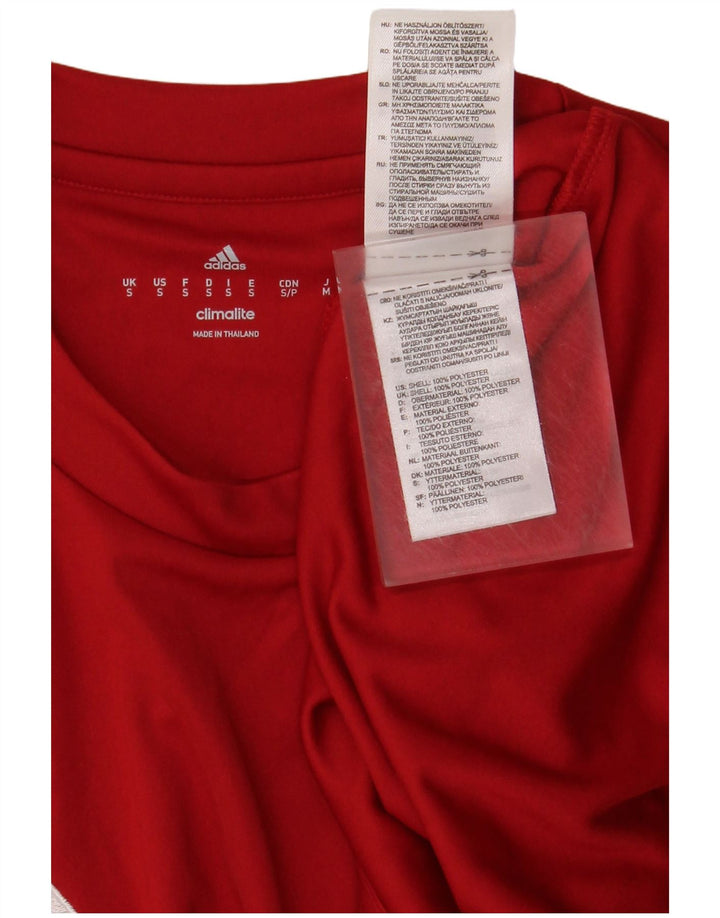 Camiseta Adidas Masculina Climalite Top Pequeno Poliéster Vermelho