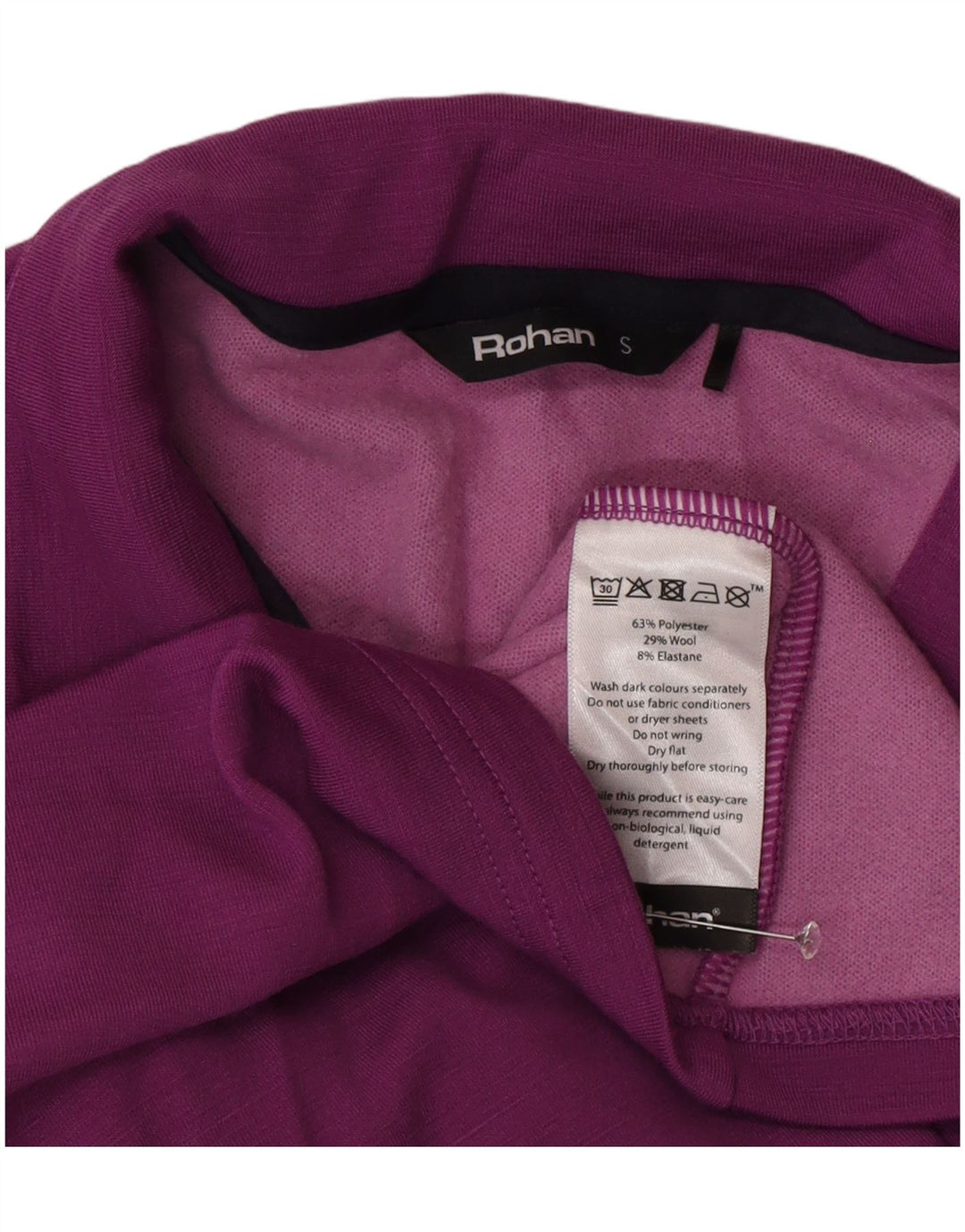 Rohan Womens Tracksuit Top Jacket UK 10 Pequeno Roxo Poliéster